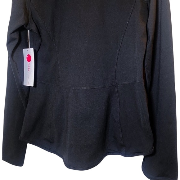 NWT YOGALICIOUS Full Zip Mock Neck Stretchy Running Jacket, Size Large - Picture 7 of 9